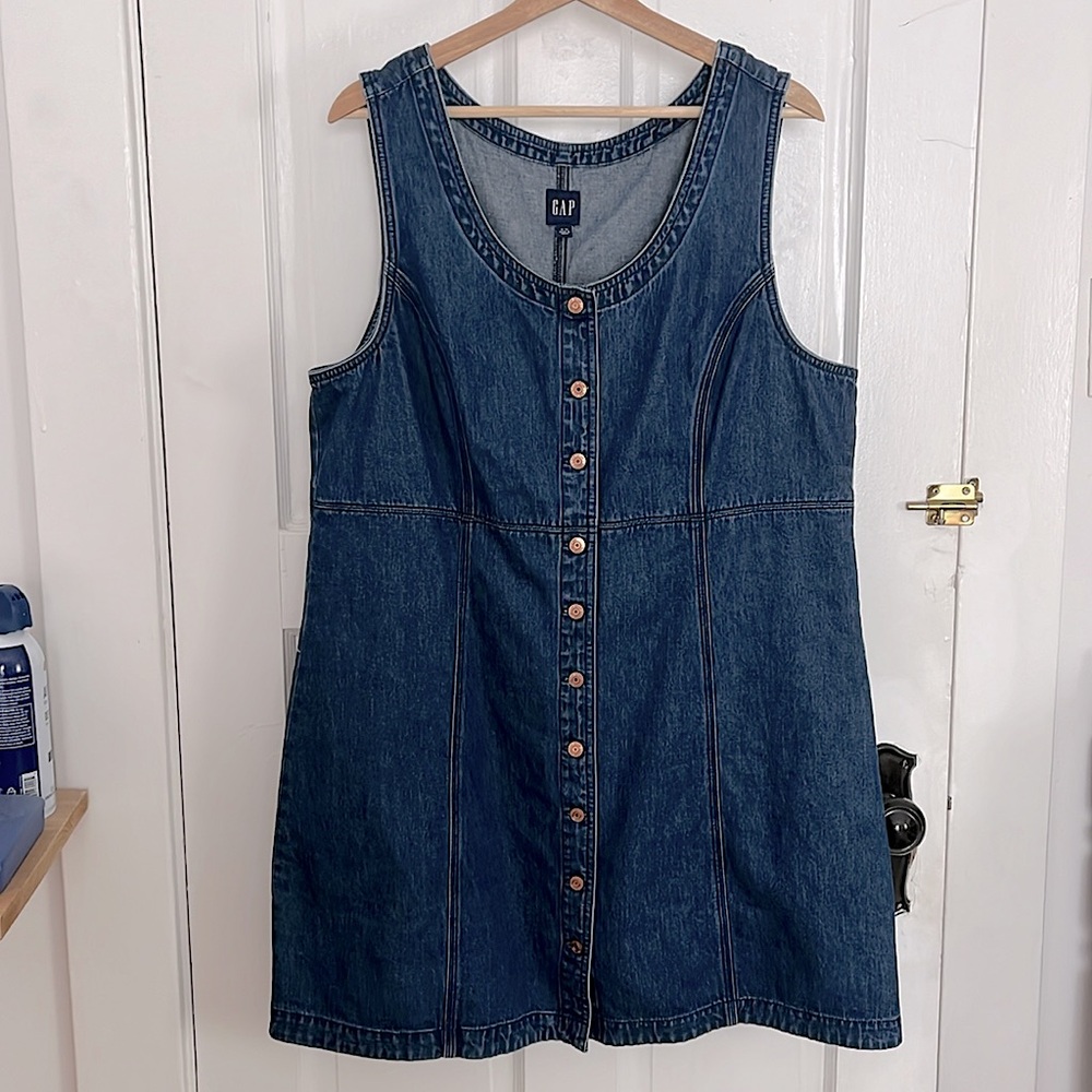 Gap Heritage denim mini dress size XL, in medium blue wash